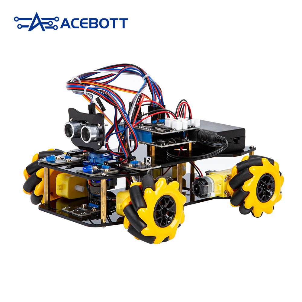 ACEBOTT QD001 ESP32 Smart Robot Car Kit with IR Remote Control