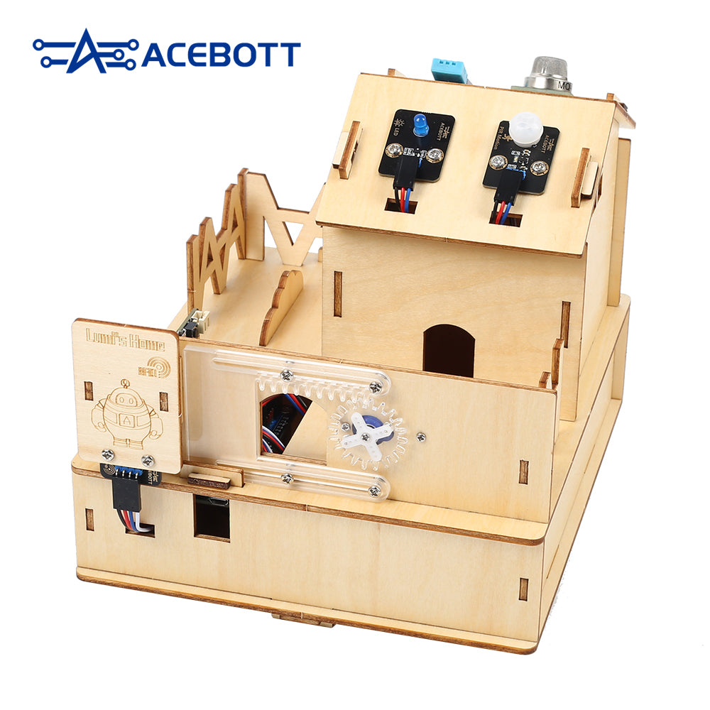 ACEBOTT QE005 Smart Home IoT Starter Kit with Arduino/ACECode(Scratch) for Micro:Bit Board (With Micro:Bit Board)