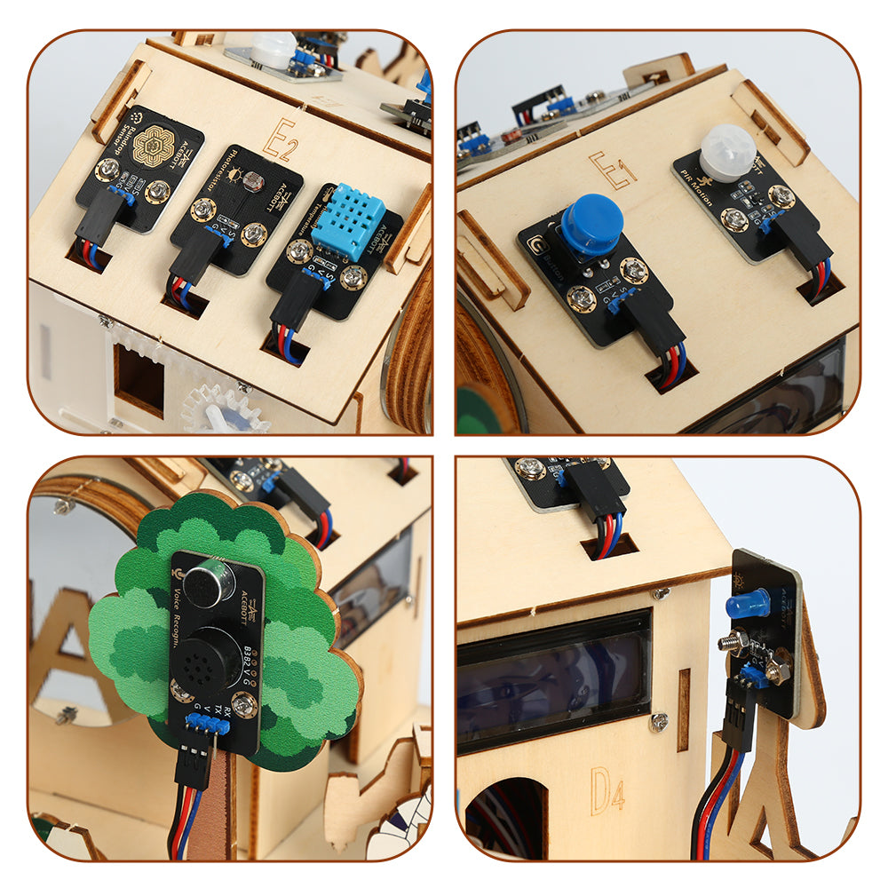 ACEBOTT QE007 ESP32 Smart Home IoT Starter Kit with Arduino/ACECode(Scratch) - Plus