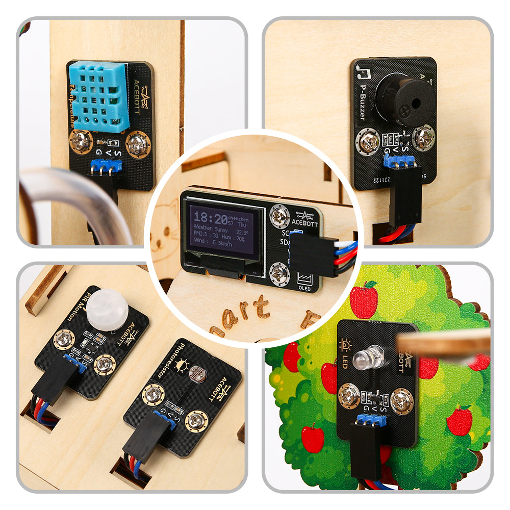 ACEBOTT QE010 ESP32 Smart Farm IoT Starter Kit with Arduino/ACECode(Scratch)