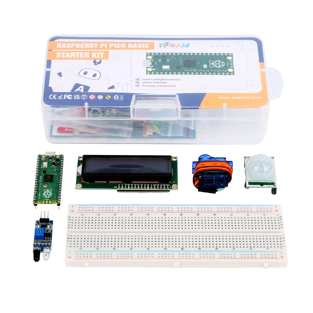 ACEBOTT AE315 Super Starter Kit for Raspberry Pi Pico with micropython or C/C++ coding